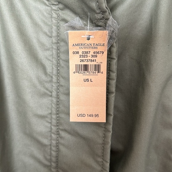 American Eagle Outfitters Faux Fur jacket. Army green. L - Picture 2 of 6